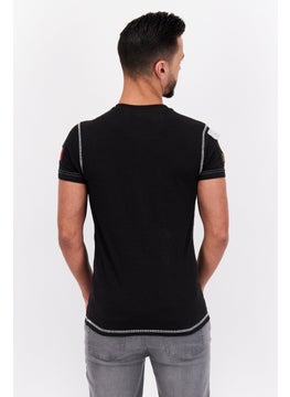 Canadian Peak Men Crew Neck Short Sleeves Graphic Print T-Shirt, Black Combo  - Image 2