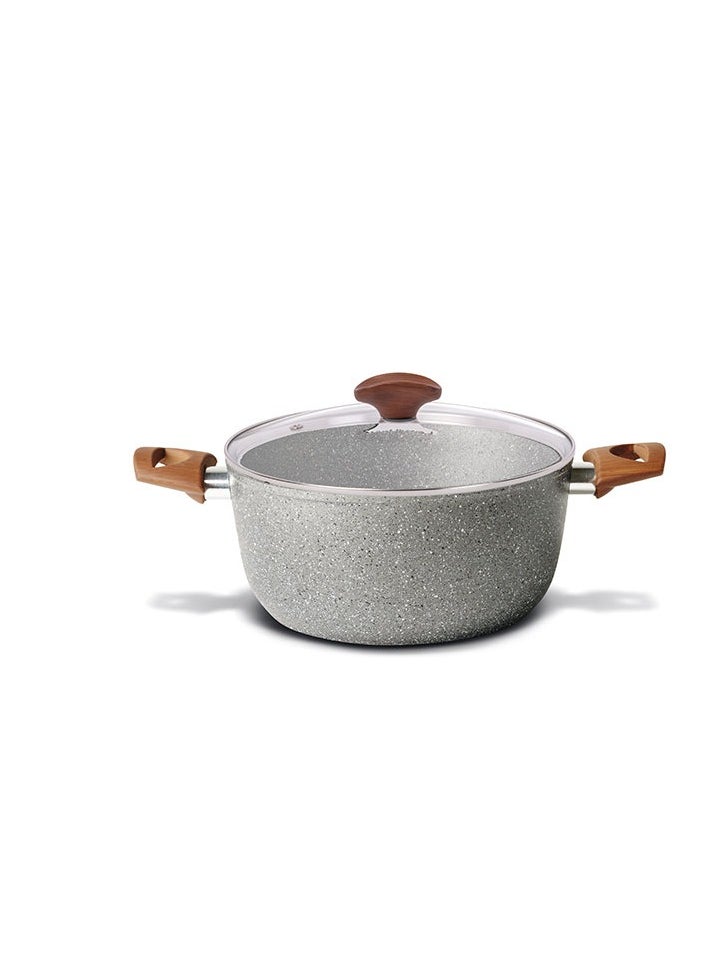 TVS TVS- CASSROEL WITH GLASS LID 28CM MINERALIA INDUCTION  - Image 1