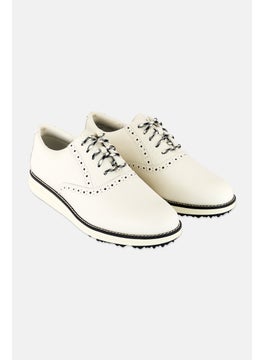 Women Medium Og Shortwing Lace Up Golf Shoes, Ivory/Black