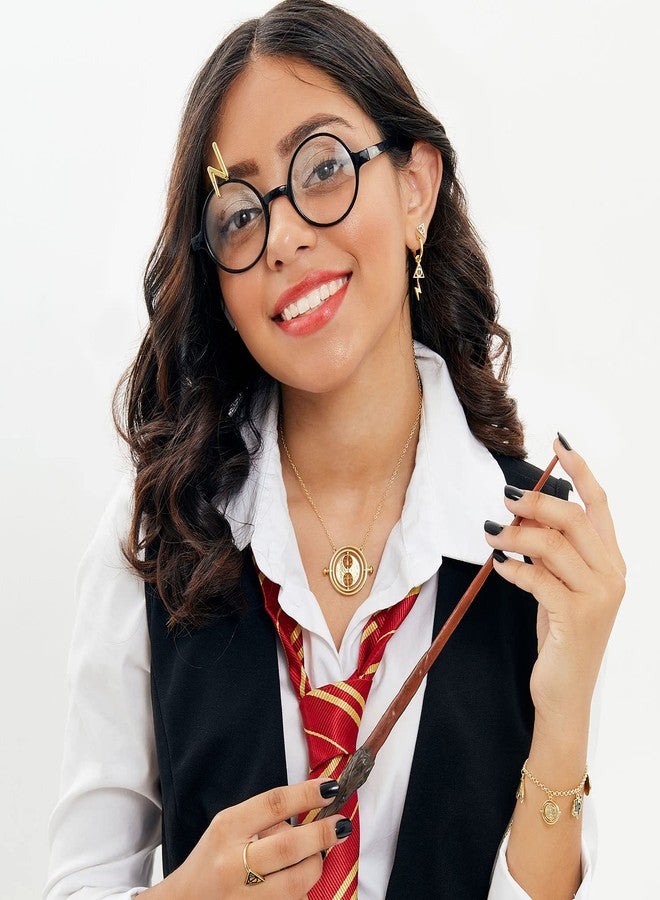 Harry Potter Jewelry - Hermione Time Travel Magical Hourglass Rotating Necklace, Time Turner, Flash Plated, 22" - Image 2