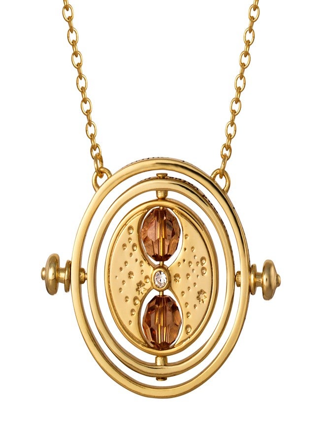 Harry Potter Jewelry - Hermione Time Travel Magical Hourglass Rotating Necklace, Time Turner, Flash Plated, 22" - Image 5