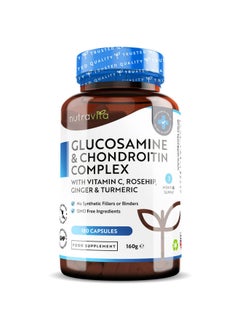 Nutravita Nutravita Glucosamine & Chondroitin Complex 180 Capsules with Vitamin C, Rosehip, Ginger & Turmeric 
