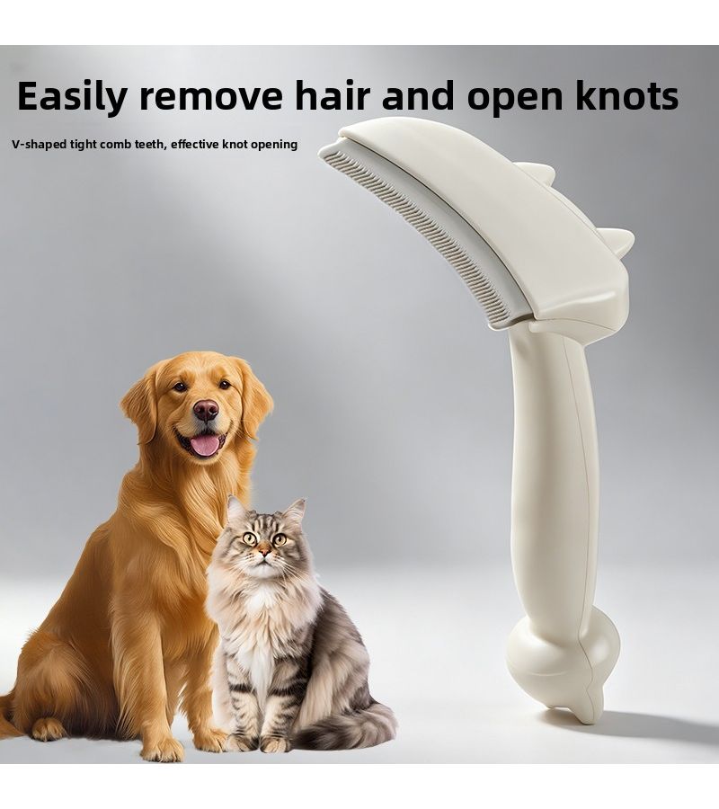 Pet Deshedding Comb Pink for Cats Dogs Long Short Hair Remover - Image 5