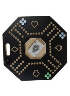 Jackaroo The Royal Jackaroo Card and Board Set with 16 Marble Stones is durable and sturdy Size 38X38 cm Random choice of black or brown  - Image 5