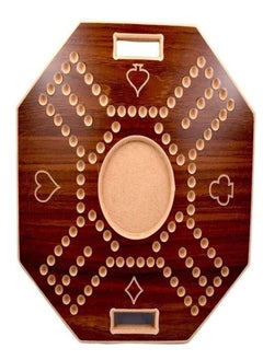 Jackaroo The Royal Jackaroo Card and Board Set with 16 Marble Stones is durable and sturdy Size 38X38 cm Random choice of black or brown  - Image 3