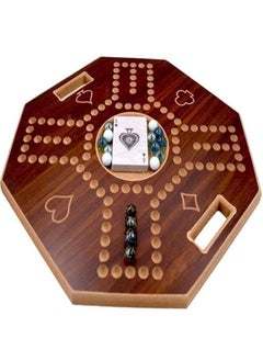 Jackaroo The Royal Jackaroo Card and Board Set with 16 Marble Stones is durable and sturdy Size 38X38 cm Random choice of black or brown  - Image 1