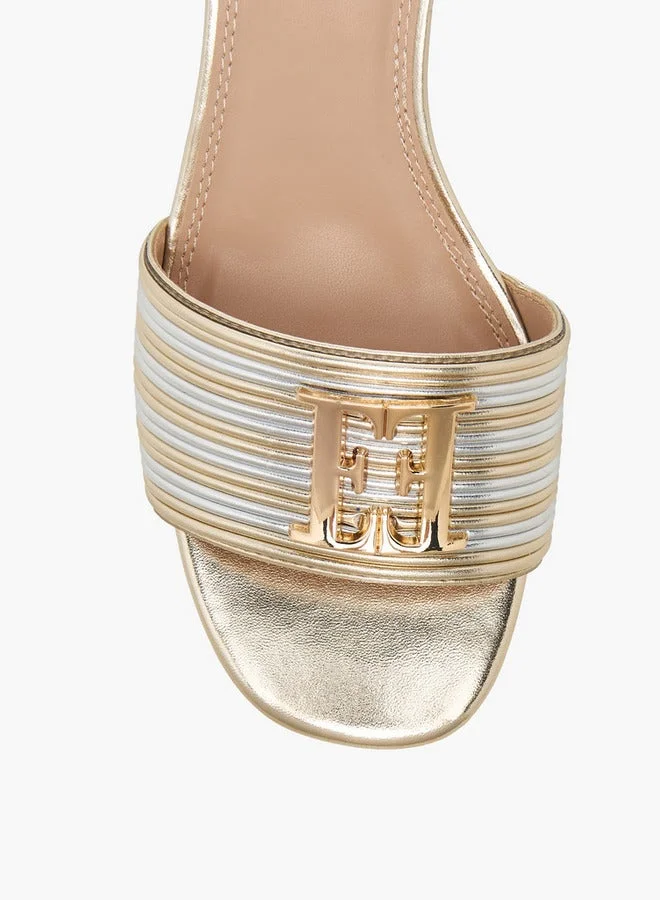 ELLE GOLD Women Metallic Block Heel Sandals Ramadan Collection for Women | Best Price UAE