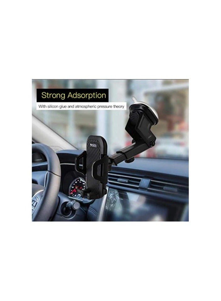 Yesido C23 Universal Car Mobile Holder Adjustable Automatic Clip Stand Dashboard Windshield GPS Car Mount Bracket - Image 2
