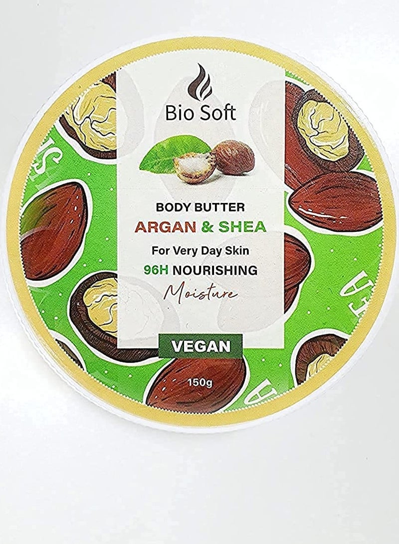 BIO SOFT BODY BUTTER (ARGAN & SHEA) 150ML
