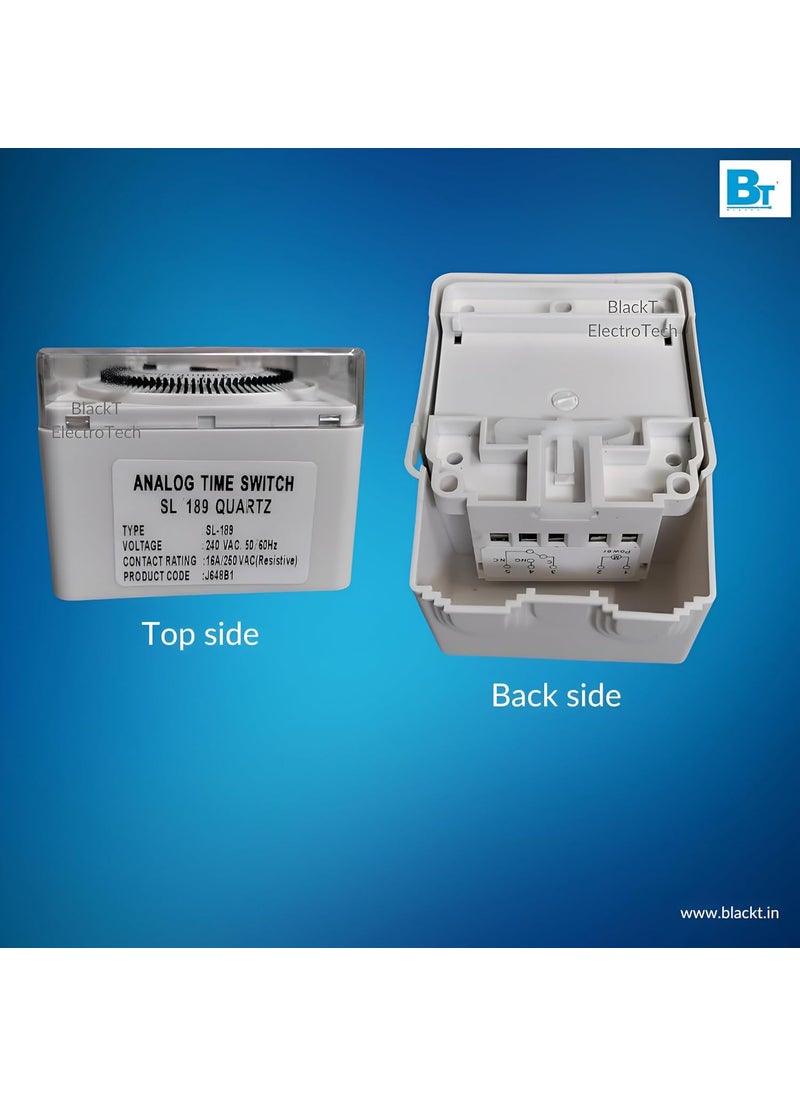 BlackT ElectroTech Blackt Electrotech BT41AG 230 Volt DIN Rail Mounted Analog Timer Switch Dial Type  - Image 5