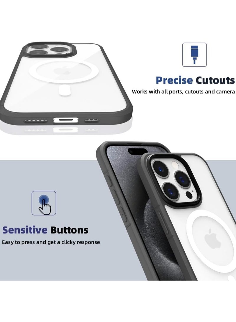 X-level جراب X-level متوافق مع iPhone 15 Pro، جراب ICE Crystal Case [مضاد للاصفرار] جراب TPU الناعم المقاوم للصدمات لهاتف iPhone 15 Pro (رمادي) - Image 4