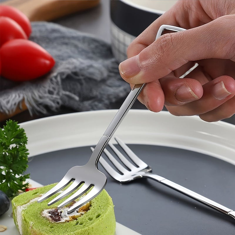 6 Pcs High Quality Stainless Steel Fruit Forks Creative Mirror Polished Dishwasher Safe - Image 5