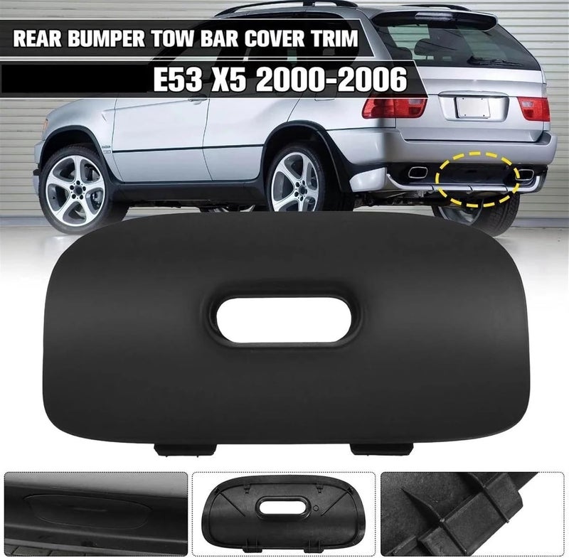 QASULER Rear Bumper Tow Hook Cover for X5 E53 (2000-2006) - Image 3