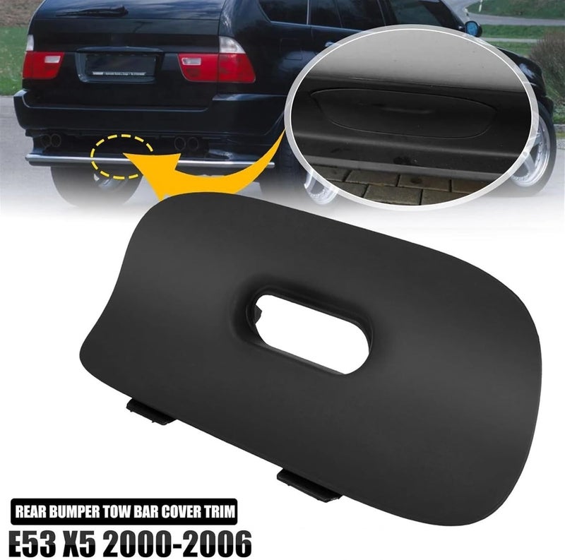 QASULER Rear Bumper Tow Hook Cover for X5 E53 (2000-2006) - Image 2