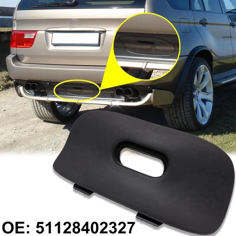 QASULER Rear Bumper Tow Hook Cover for X5 E53 (2000-2006) - Image 4