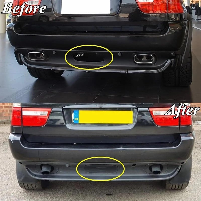 QASULER Rear Bumper Tow Hook Cover for X5 E53 (2000-2006) - Image 5