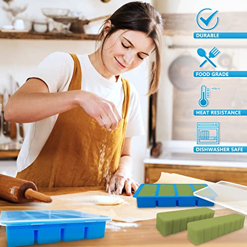 Walfos Silicone Butter Mold with Lid, Walfos Non-Stick Tray Fits Standard Butter Stick Size, Large Cavity, Holds 8 Tablespoons, Ideal For Soap Bar, Energy Bar, Cake, 2 Pack - Image 5