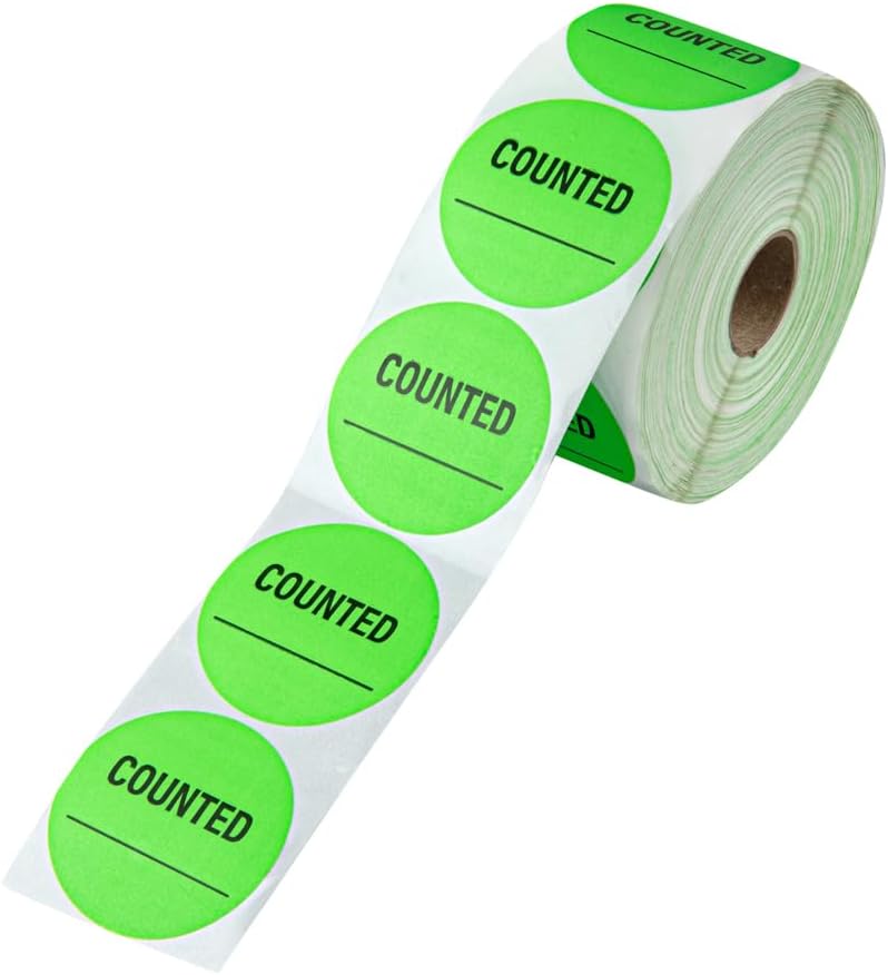 Restaurantware Label Tek 2 x 2 Inch Packaging Stickers 1000 Premium Shipping Labels  Counted Sustainable Green Paper Inventory Stickers HighVisibility with Strong Adhesives - Image 1