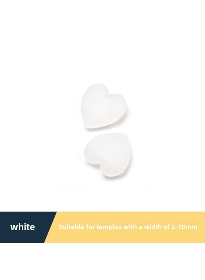Generic Glasses Anti-slip Cover Heart-shaped Soft Silicone Sleeve Ear Hook Drag Eyes And Legs Fixed Anti-drop Anti-drop Artifact Accessories