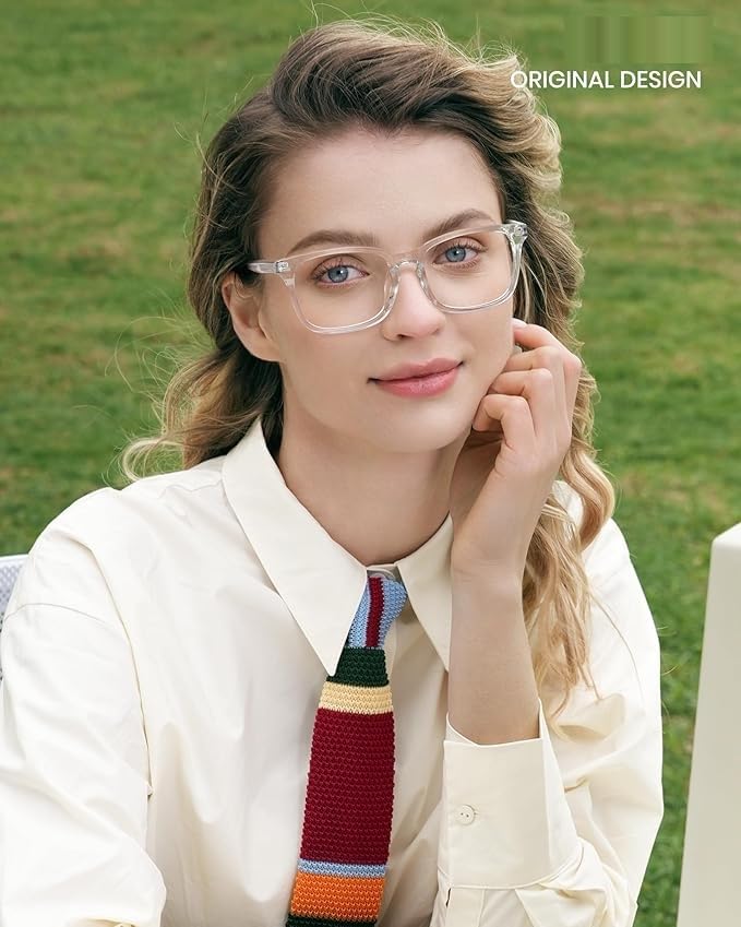 Roshfort Store Square Zero Power Blue Cut Computer Glasses | Gaming Glasses | Anti Glare, Lightweight & Blocks Harmful Rays | UV Protection Specs | Men & Women | Medium - Image 5