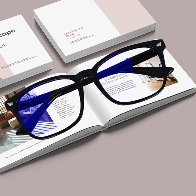 Roshfort Store Square Zero Power Blue Cut Computer Glasses | Gaming Glasses | Anti Glare, Lightweight & Blocks Harmful Rays | UV Protection Specs | Men & Women | Medium - Image 2