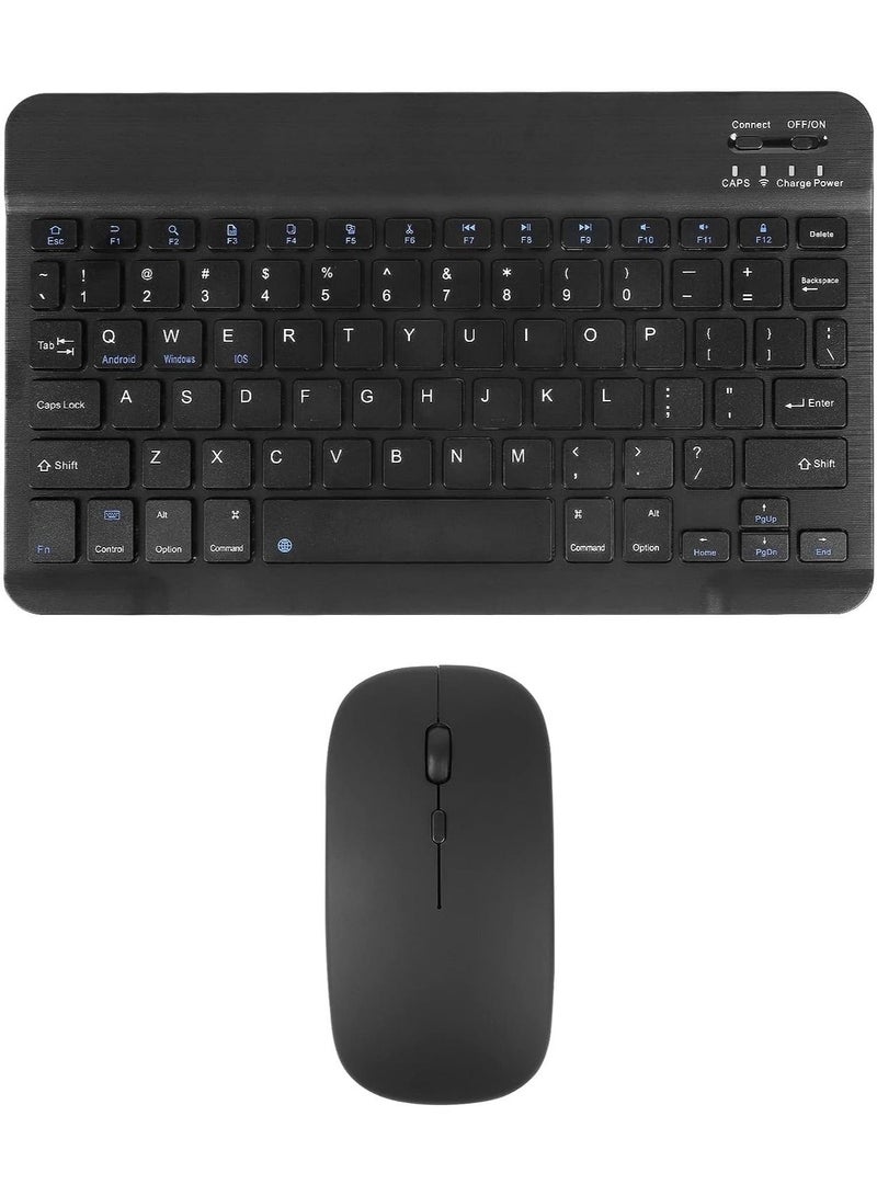 MUNTAQI Arabic and English Bluetooth Keyboard and Mouse Combo, Ultra-Slim Portable Compact Wireless Mouse Keyboard Set for IOS Android Windows Tablet Phone iPhone iPad Pro Air Mini - Image 1