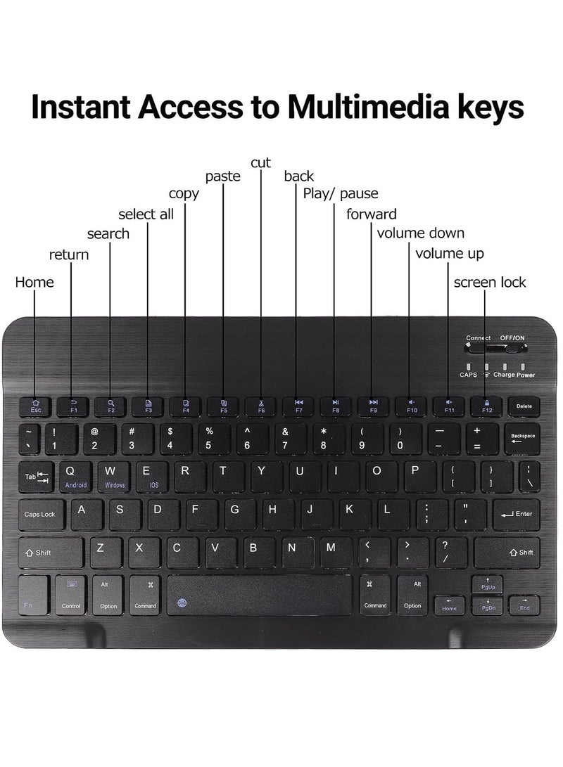 MUNTAQI Arabic and English Bluetooth Keyboard and Mouse Combo, Ultra-Slim Portable Compact Wireless Mouse Keyboard Set for IOS Android Windows Tablet Phone iPhone iPad Pro Air Mini - Image 5