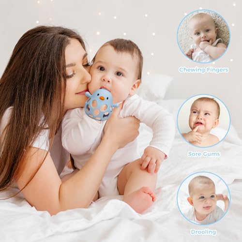 Venditer Baby Toy, 6 Months, Early Learning Toy for Babies, Baby Toy 1 Year Old Montessori Baby Games 0-6 Months Sensory Rattle 0 3 6 9 12 Months Girls Boys (Blue) - Image 4