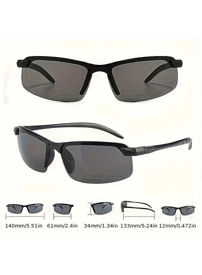 Black Ultralight Aurora Night Vision Driving Glasses Anti Glare Half Frame For Men And Women - Image 4