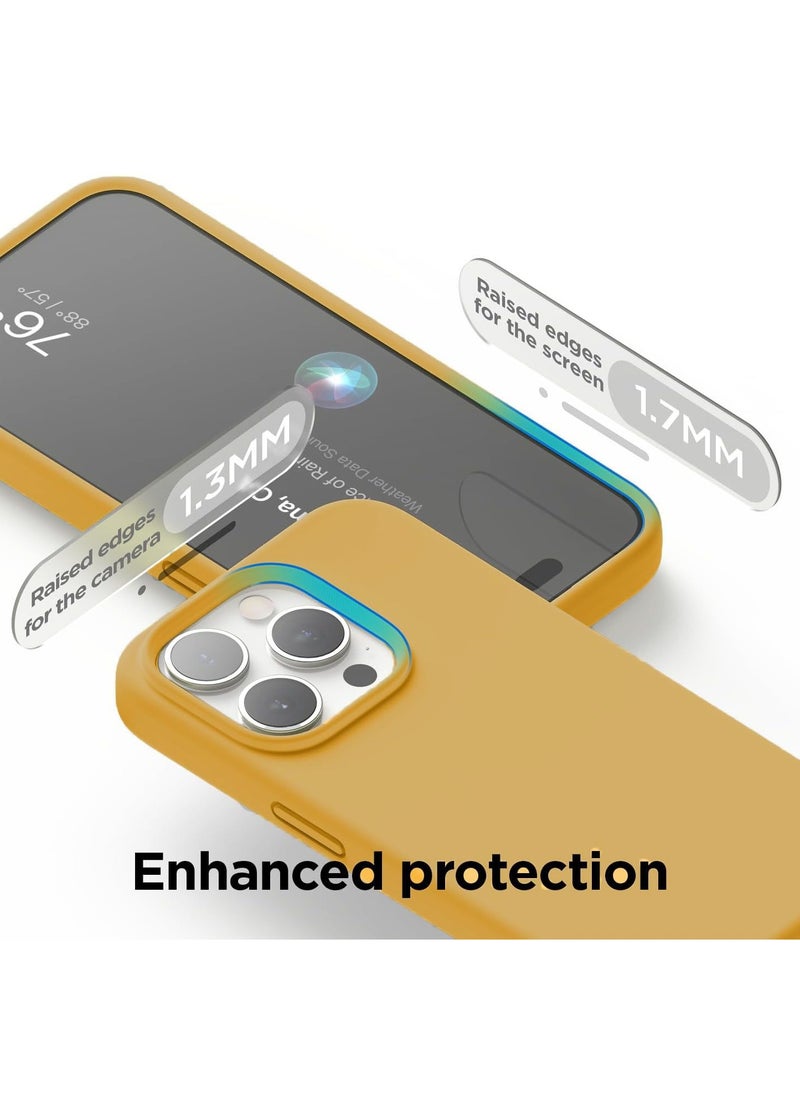 Soft Silicone Case Compatible with iPhone 16 Pro Max, Liquid Gel Silicone Rubber, Soft Silky Touch [3-Layer Shockproof Structure], Anti-Scratch Microfiber Lining Shockproof Back Cover