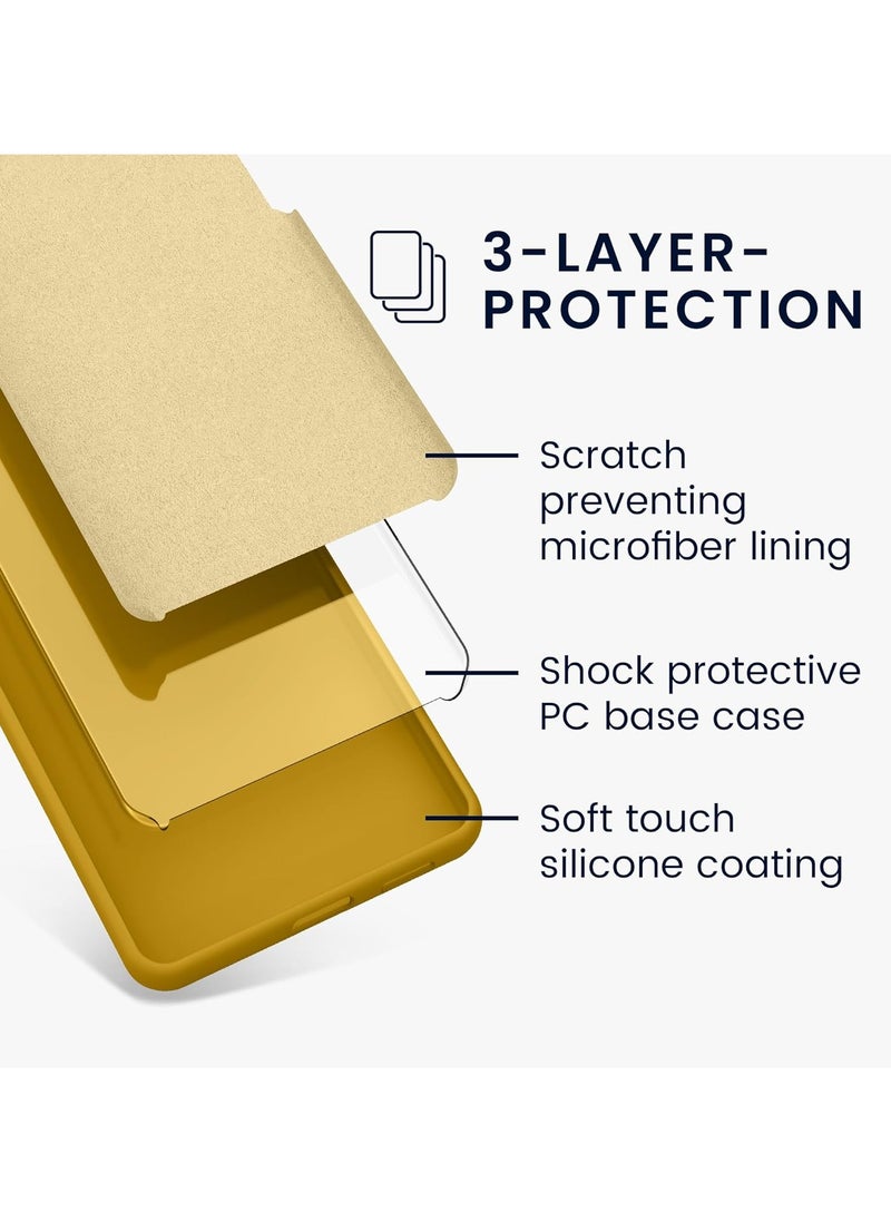 Soft Silicone Case Compatible with iPhone 16 Pro Max, Liquid Gel Silicone Rubber, Soft Silky Touch [3-Layer Shockproof Structure], Anti-Scratch Microfiber Lining Shockproof Back Cover