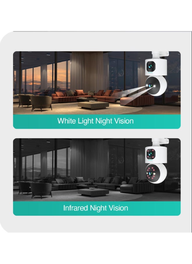 Botslab C231 Indoor Camera 2 Lens 3+3MP Full Color Night Vision, Motion Detection, 360° Panoramic View, Two-Way Audio, Works with Alexa and Google Assistant for Voice Control  - Image 2