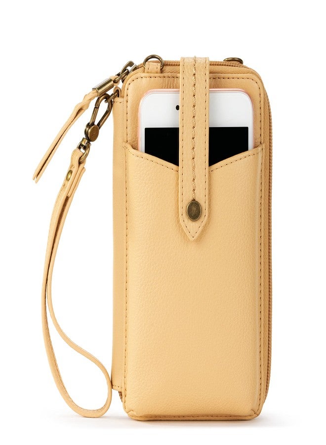 The Sak Silverlake Smartphone Crossbody Bag in Leather, Adjustable Strap, Buttercup - Image 1