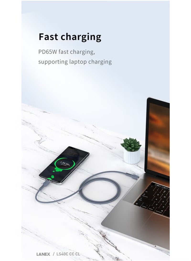 LANEX Lanix LS40CL 1.5m USB-C to Lightning 30W PD Fast Charging Cable for iPhone 14, 14 Plus, 14 Pro, 14 Pro Max, iPhone 13, 12, 11, XS, Pro Max, Pro, Mini, SE, iPad 9  - Image 4