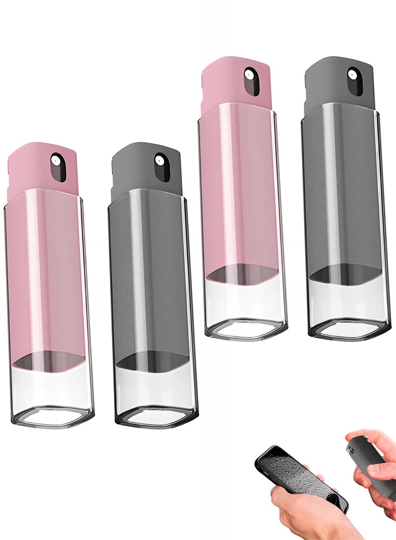 Taimi 4-Pcs All-in-One Touchscreen Cleaner, Spray and Built-in Microfiber Cloth with Clear Protective Case, Screen Cleaner for All Phones, Laptop and Tablet - Black/Pink  - Image 1