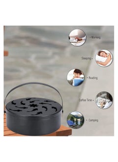 Y&D Mosquito Coil Box Wrought Iron Hollow Portable Incense Burner Holder Flying Fish Out Sandalwood Mosquitoes Repellent Burning With Handle  - Image 4