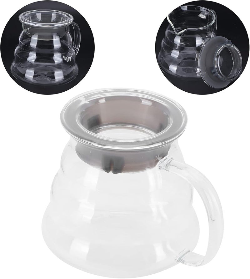 Glass Coffee Server Durable Clear Coffee Carafe for Home and Barista Use, EasytoClean Glass Pot for Kitchen Counter, 1 X Server (700ml) - Image 5