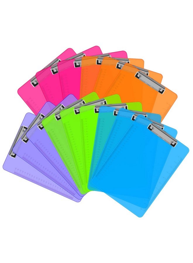 HERKKA Clipboards Herkka 15 Pack Plastic Clipboards Low Profile Clip Standard A4 Letter Size Office Supplies Classroom Supplies - Image 1