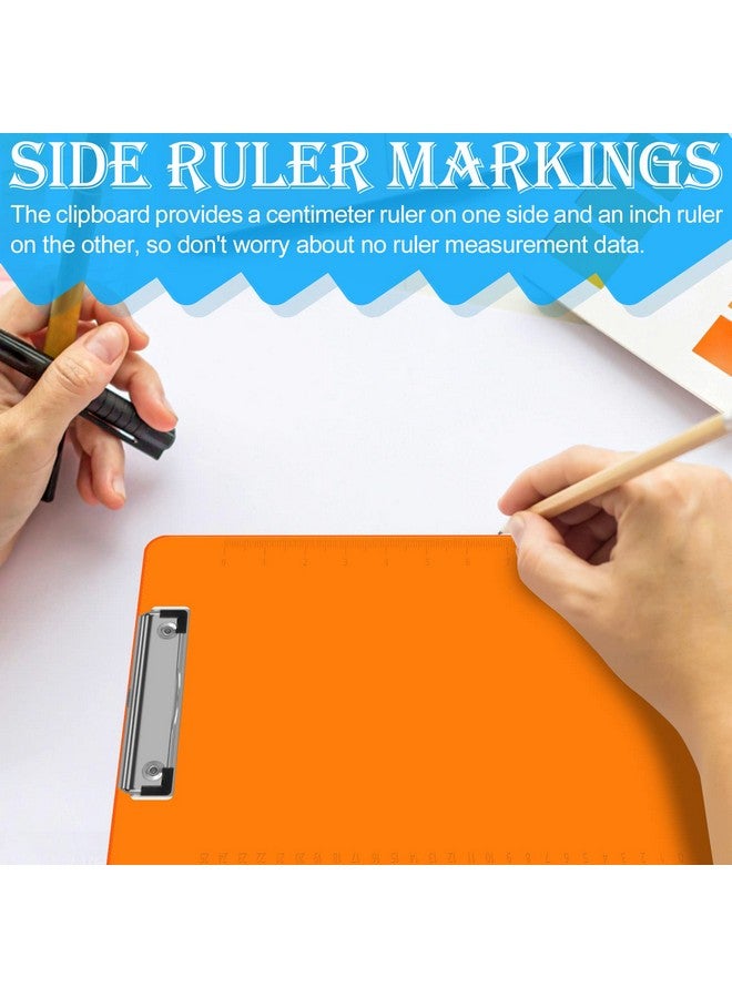 HERKKA Clipboards Herkka 15 Pack Plastic Clipboards Low Profile Clip Standard A4 Letter Size Office Supplies Classroom Supplies - Image 4