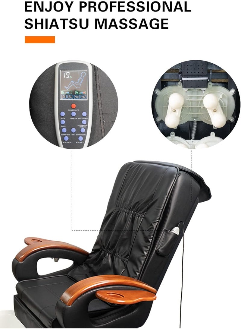 Meishida Electric Sofa Spa Chair Remote Control Settings, Electric Massager, Adjustable Chair & Foot Tub (Black)  - Image 5