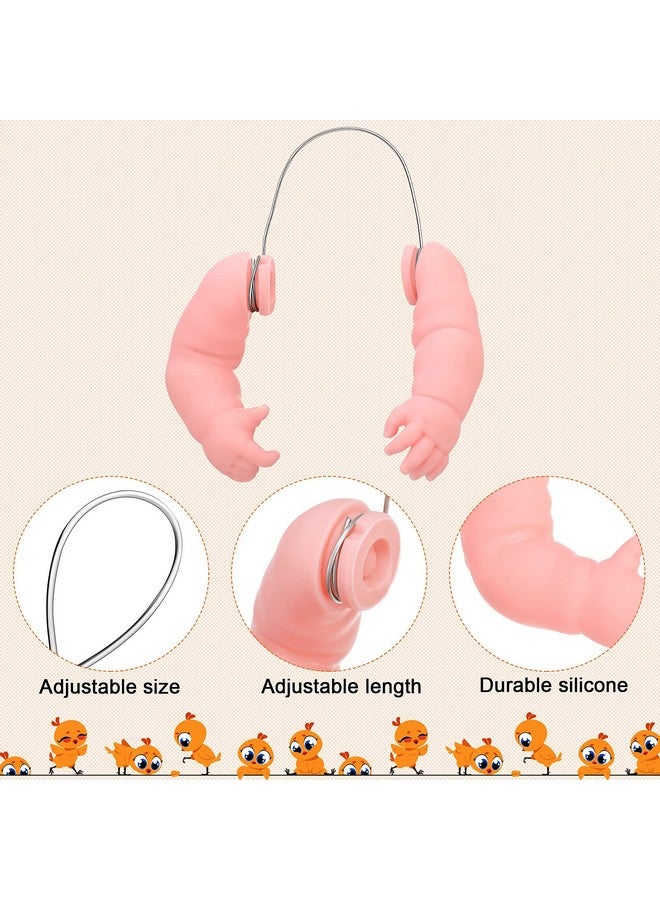 Gejoy 2 Pieces Chicken Toys Include Chicken Hats for Hens and Doll Arms for Small Pet Supplies Small Hens Animal Hats Doll Accessories to Put on Hens - Image 4