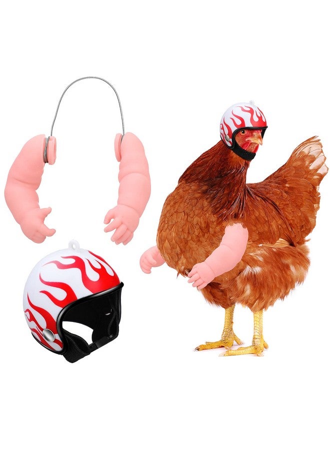 Gejoy 2 Pieces Chicken Toys Include Chicken Hats for Hens and Doll Arms for Small Pet Supplies Small Hens Animal Hats Doll Accessories to Put on Hens - Image 1