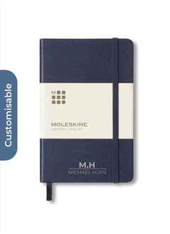 Personalised Moleskine Classic Large Ruled Hard Cover Notebook - Sapphire Blue