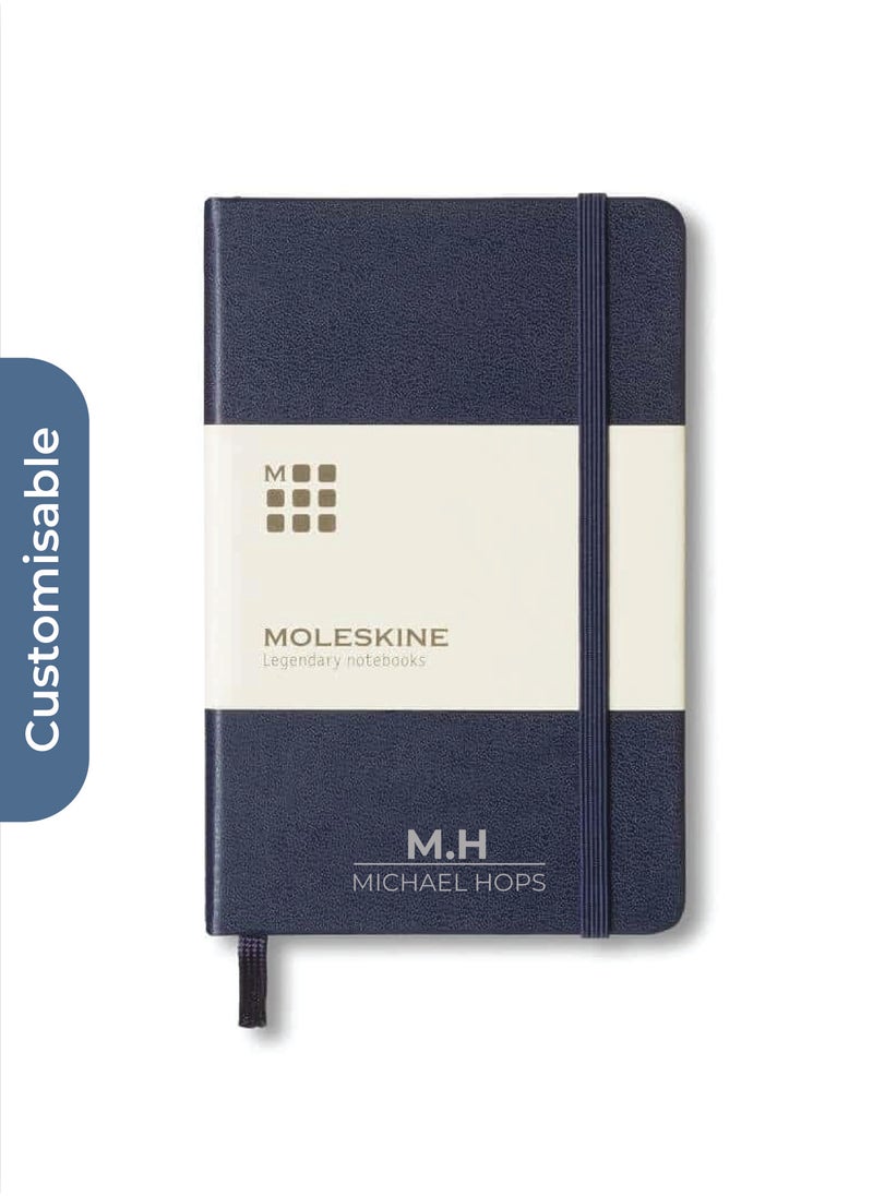 MOLESKINE Personalised Moleskine Classic Large Ruled Hard Cover Notebook - Sapphire Blue  - Image 1