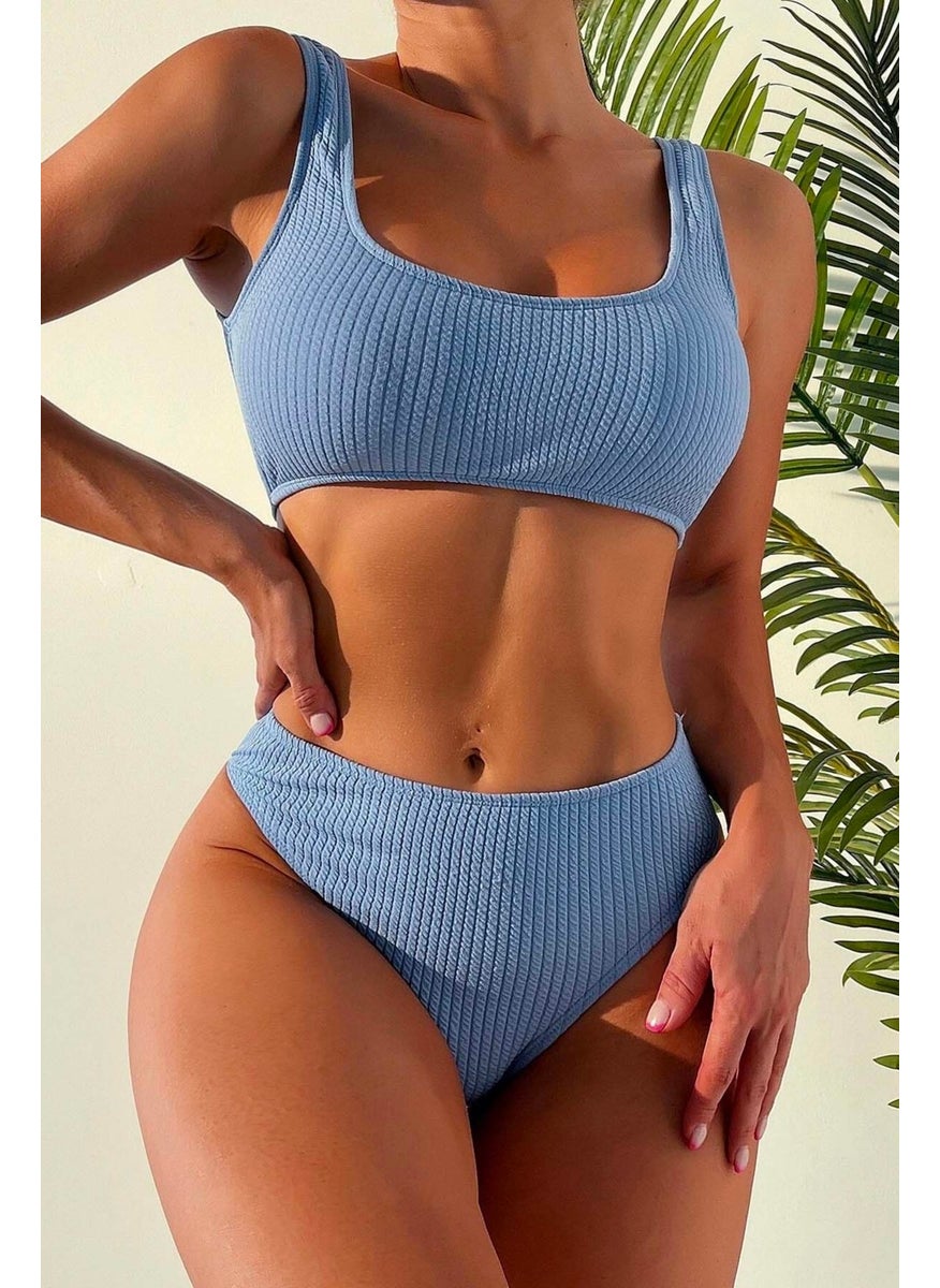 Angelsin Special Twill High Waist Bikini Bottom  - Image 1