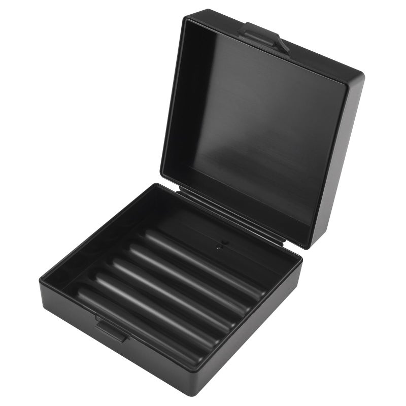 Elimeta Square Soap Dishes Holder for Shower Travel Soap Container with Lid Lightweight Waterproof Soap Box for Dr. Squatch Men's Soap Bar for Traveling Toiletry Gym Bathroom (Black) - Image 1