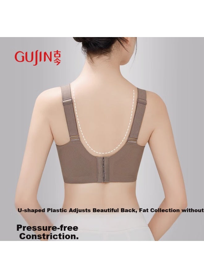 Gujin Seamless Bra For Women, Push Up And Side Support, Anti-sagging Back, Lift Up, Gathered Bra - Image 5