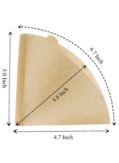MIBRU Coffee Filter V60 Cone  2-4 Cups Size 02 Natural Unbleached Paper Pour Over Drippers 1000pcs Set Of 10  - Image 3