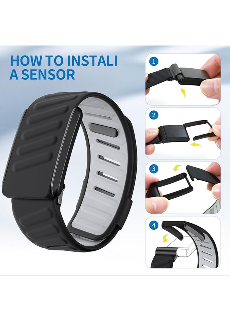 Compatible with WHOOP 4.0 Band, Comfort Durable Silicone Wristband, Soft Silicone Sports Loop Strap for Men  Women, with U Shapped Connector (Starlight) - Image 4