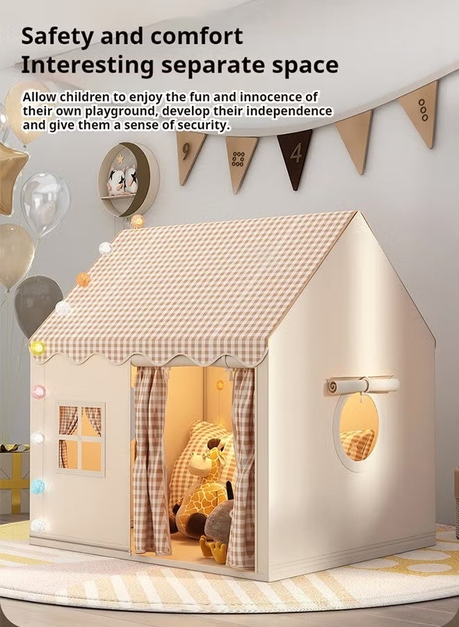 AETHER Kids Tent Kids Play Tent House Toddler Indoor Outdoor Play House Tent Washable Foldable with LED Ball Light Banner Windows Reading Corner Activity Center Toys for Boys Girls Gifts For Kids 3+ Years - Image 5